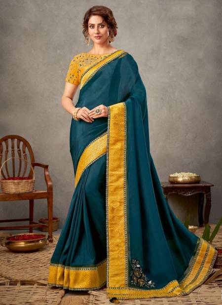 Morpich And Yellow Colour Norita 41500 Series Arinya Mahotsav New Designer Festive wear Silk Saree Collection 41510
